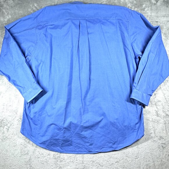 Devon & Jones Blue Noble Pima Oxford Button Down Shirt Men’s 4XL - Picture 4 of 9